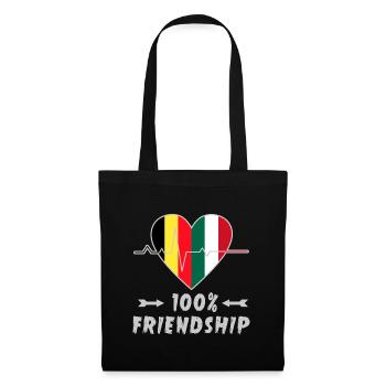 Belgium and Italy 100% friendship - Tote Bag - black - Front