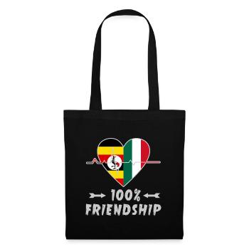 Uganda and Italy 100% friendship - Tote Bag - black - Front