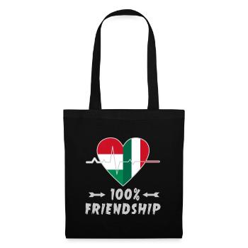 Hungary and Italy 100% friendship - Tote Bag - black - Front