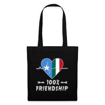 Somalia and Italy 100% friendship - Tote Bag - black - Front