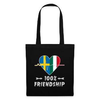Sweden and Italy 100% friendship - Tote Bag - black - Front
