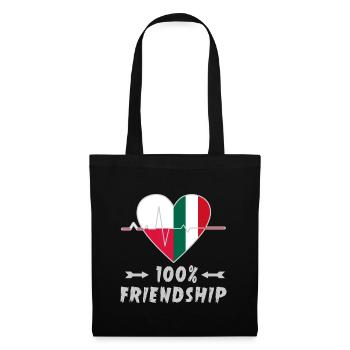 Poland and Italy 100% friendship - Tote Bag - black - Front