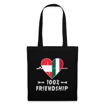Austria and Italy 100% friendship - Tote Bag - black - Front