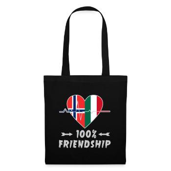 Norway and Italy 100% friendship - Tote Bag - black - Front