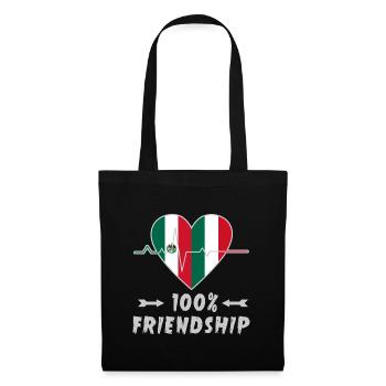 Mexico and Italy 100% friendship - Tote Bag - black - Front