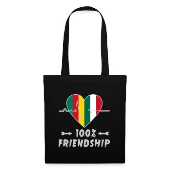 Cameroon and Italy 100% friendship - Tote Bag - black - Front