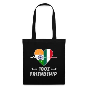 L'Inde et l'Italie : une amitié à 100 % - Sac en tissu - noir - Devant