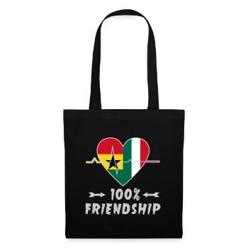 Ghana and Italy 100% friendship - Tote Bag - black - Front