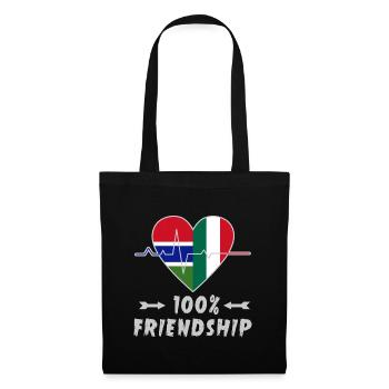 Gambia and Italy 100% friendship - Tote Bag - black - Front