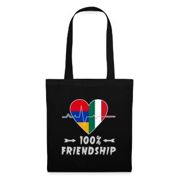Armenia and Italy 100% friendship - Tote Bag - black - Front