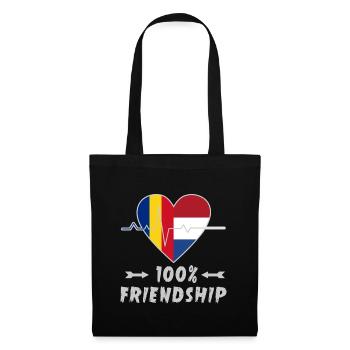 Romania and the Netherlands 100% friendship - Tote Bag - black - Front