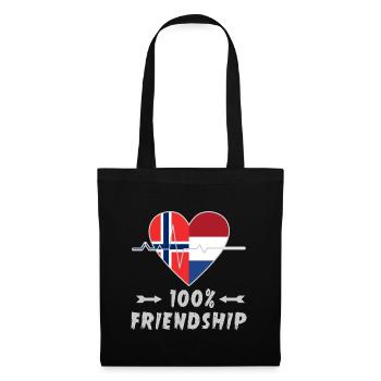 100 % amitié entre la Norvège et les Pays-Bas - Sac en tissu - noir - Devant
