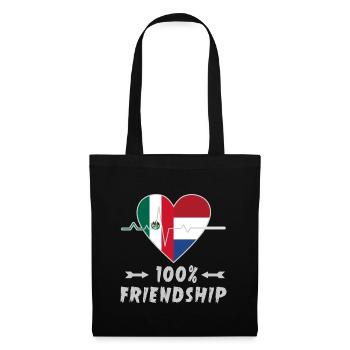 Mexico and Netherlands 100% friendship - Tote Bag - black - Front