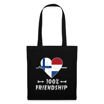 Finland and the Netherlands 100% friendship - Tote Bag - black - Front