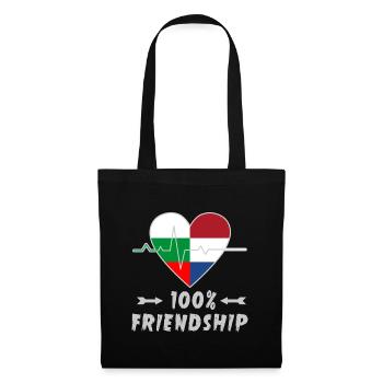 Bulgaria and the Netherlands 100% friendship - Tote Bag - black - Front
