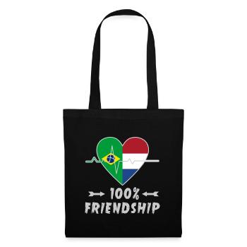 100 % amitié entre le Brésil et les Pays-Bas - Sac en tissu - noir - Devant