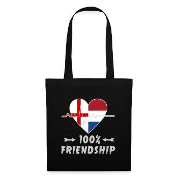 England and Netherlands 100% friendship - Tote Bag - black - Front