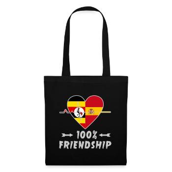 Uganda and Spain 100% friendship - Tote Bag - black - Front