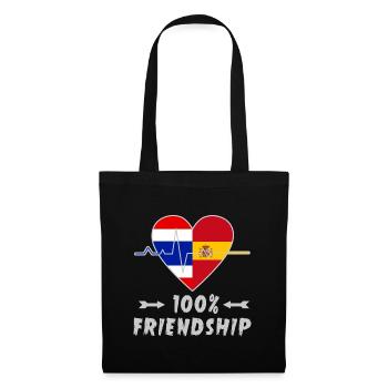 100 % amitié entre la Thaïlande et l'Espagne - Sac en tissu - noir - Devant