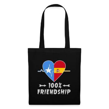Somalia and Spain 100% friendship - Tote Bag - black - Front