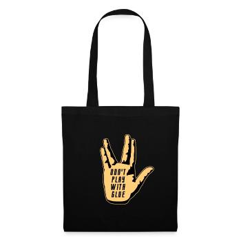 DON'T PLAY WITH GLUE ! (cinéma, film, série, geek) - Sac en tissu - noir - Devant