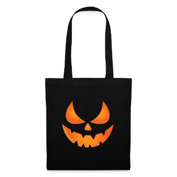 Citrouille effrayante - Sac en tissu - noir - Devant