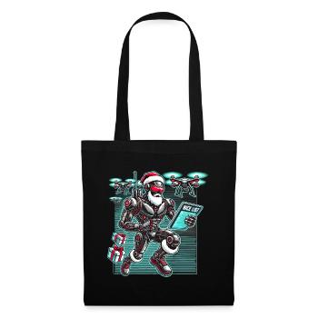 AI Santa Robot with Drones Future Christmas Helper - Tote Bag - black - Front