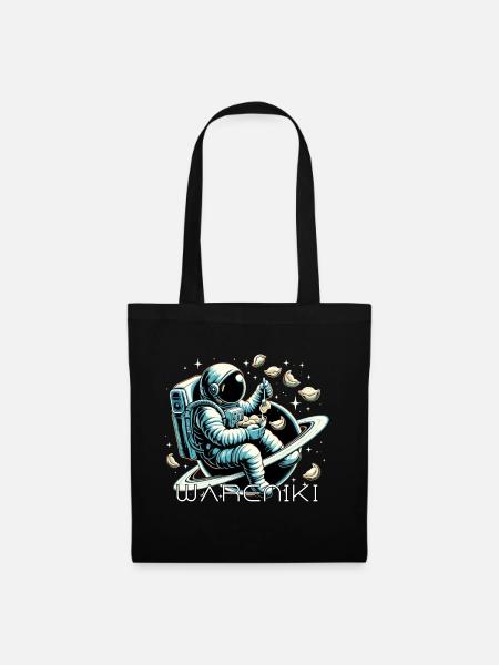 Wareniki Astronaut lecker Geschenk - Stoffbeutel - Schwarz