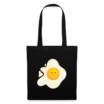 Oeuf au plat sucré - Sac en tissu - noir - Devant