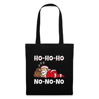 Père Noël paresseux - Sac en tissu - noir - Devant