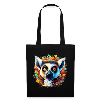 Lémurien - Sac en tissu - noir - Devant
