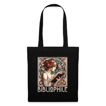 Bibliophile Woman Book Books Reading Gift - Tote Bag - black - Front