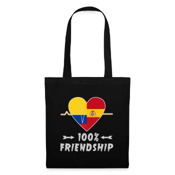 100 % amitié entre la Colombie et l'Espagne - Sac en tissu - noir - Devant