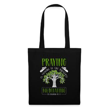 Méditation Pleine conscience Taoïsme - Sac en tissu - noir - Devant