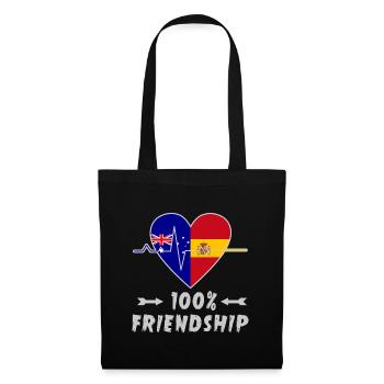 L'Australie et l'Espagne : amitié à 100 % - Sac en tissu - noir - Devant
