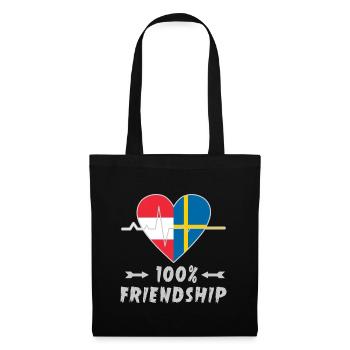 L'Autriche et la Suède 100 % amitié - Sac en tissu - noir - Devant