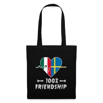 Mexico and Sweden 100% friendship - Tote Bag - black - Front