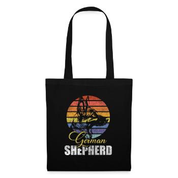 Berger chien de garde chien animal de compagnie - Sac en tissu - noir - Devant