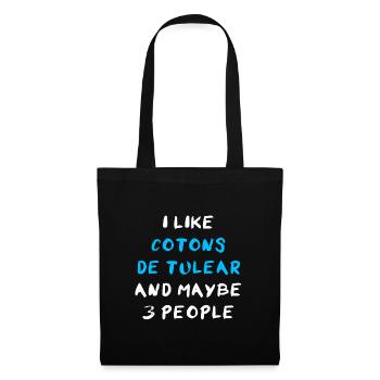 Coton de Tuléar - Sac en tissu - noir - Devant
