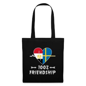 Egypt and Sweden 100% friendship - Tote Bag - black - Front