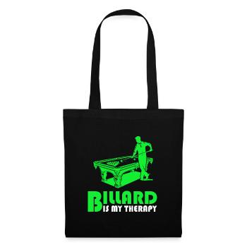 Le billard est ma thérapie - Sac en tissu - noir - Devant