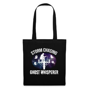 Storm Chasing Ghost Whisperer – Lineman Halloween - Sac en tissu - noir - Devant