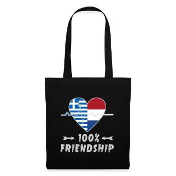 Greece and Netherlands 100% friendship - Tote Bag - black - Front