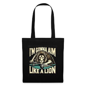 Je viserai comme un lion - billard - Sac en tissu - noir - Devant