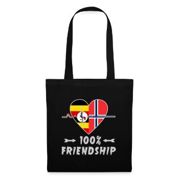 Uganda and Norway 100% friendship - Tote Bag - black - Front