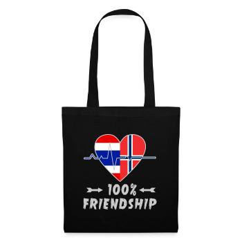 100 % amitié entre la Thaïlande et la Norvège - Sac en tissu - noir - Devant