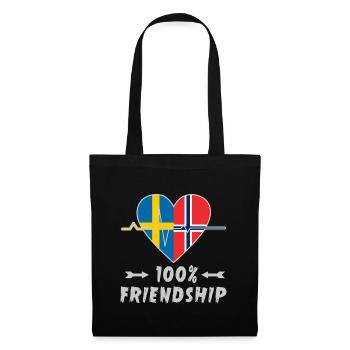 Sweden and Norway 100% friendship - Tote Bag - black - Front