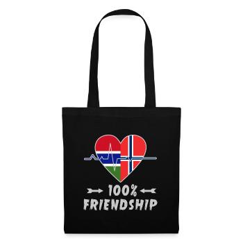 Gambia and Norway 100% friendship - Tote Bag - black - Front