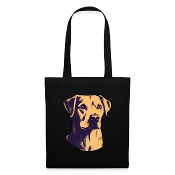 patte de chien chien animal d’école - Sac en tissu - noir - Devant