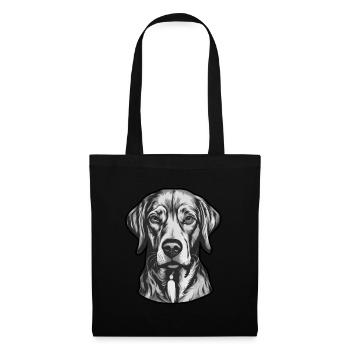 Promenade de chien Cher amoureux des chiens - Sac en tissu - noir - Devant